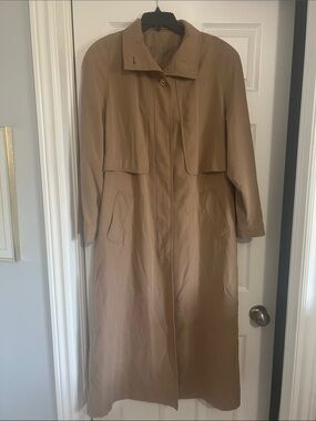 Gallery dark beige Long Trench Coat